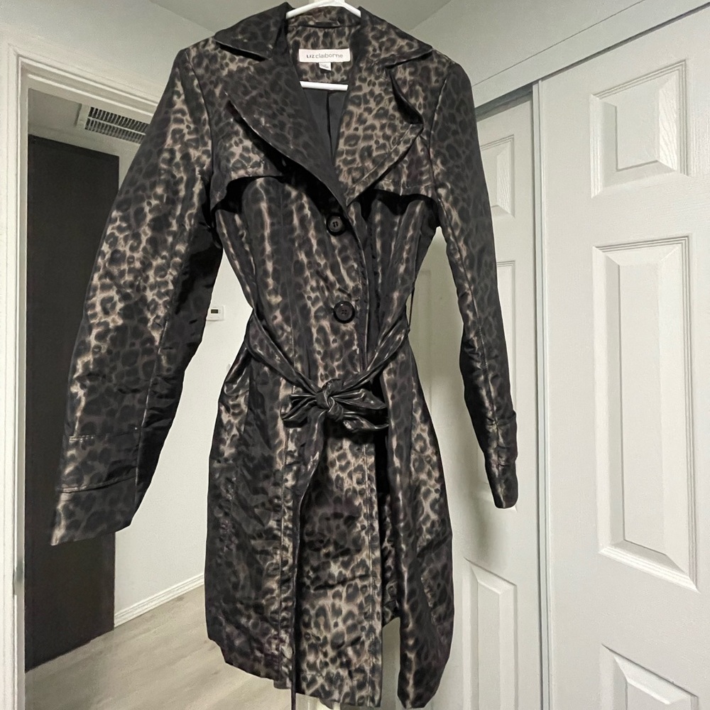 Liz clairborne animal print rain coat.